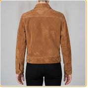Women's Tan Suede Harrington Jacket — Carnforth