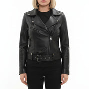 Women's Handmade Moto Leather Jacket