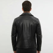 Men’s Black Leather Biker Jacket- Motorcycle Jacket
