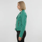 Women's Handmade Biker Leather Jacket