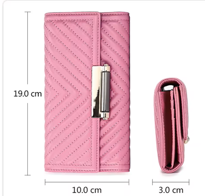 Full-Grain Leather Clutch With Coin Pocket & Phone Slot