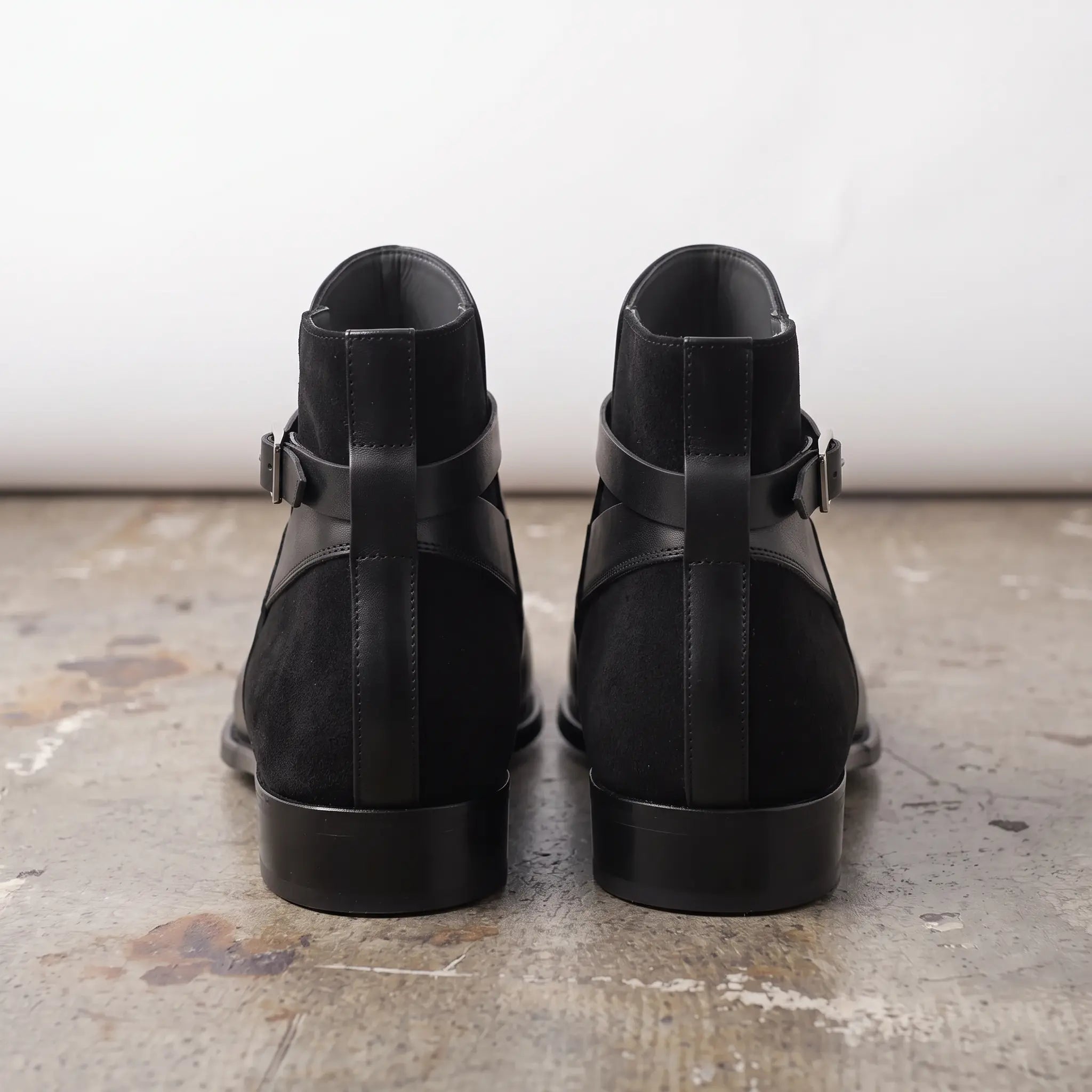 Men's Black Leather Jodhpur  Boots — Orton