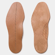 Light Brown Centre-Line Perforated Full-Grain Leather Insoles — Abborne