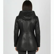 Women's Handmade Puffer Leather Jacket