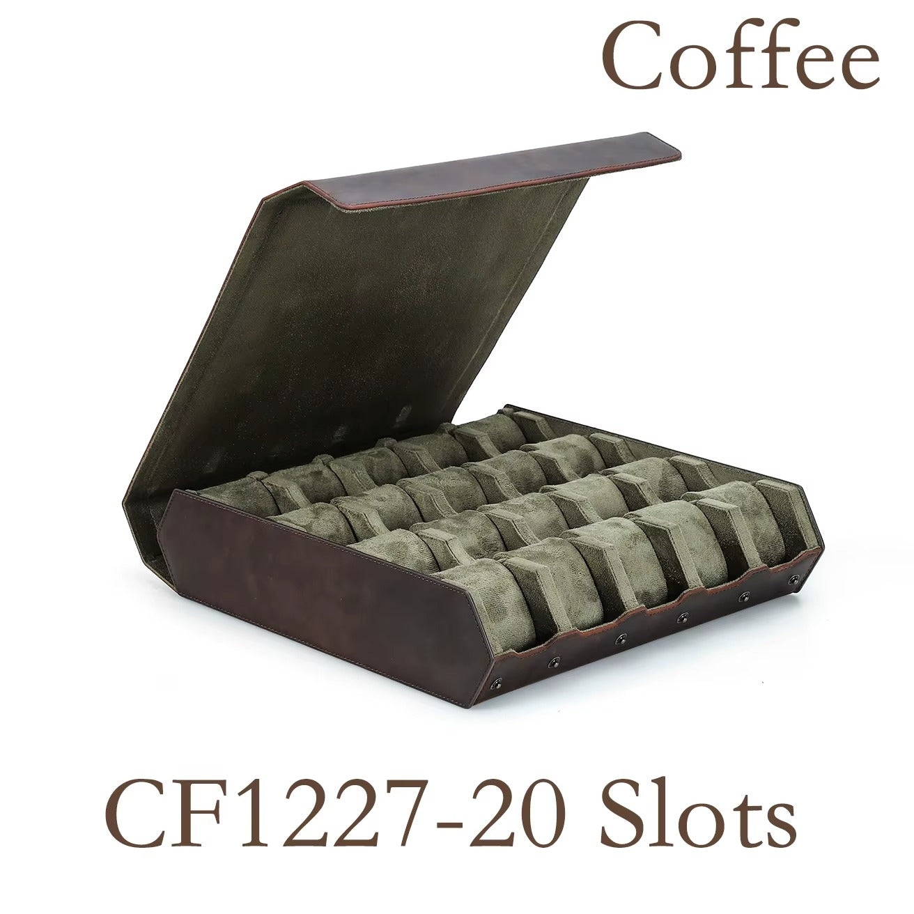 Handmade Leather Watch Organizer – 20 Watch Display Case