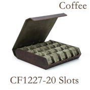 Handmade Leather Watch Organizer – 20 Watch Display Case