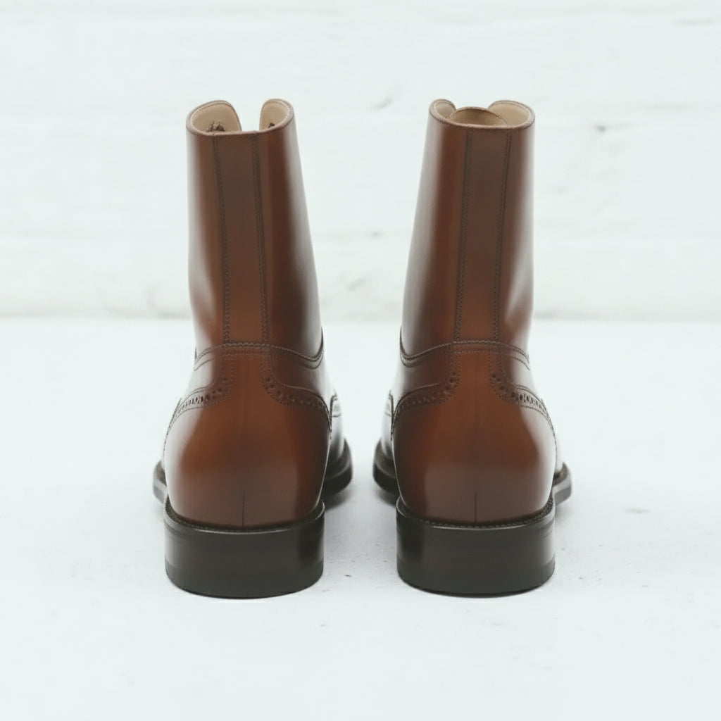 Men's Brown Wingtip Leather Oxford Boots