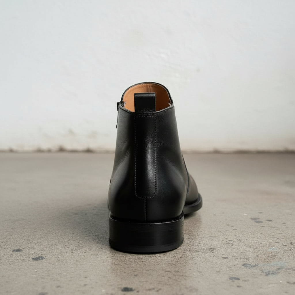 Men's Vintage Cow Leather Zipper Ankle Boots
