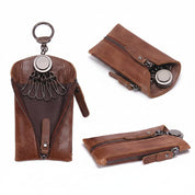 Women's Full-Grain Leather Key Case Wallet