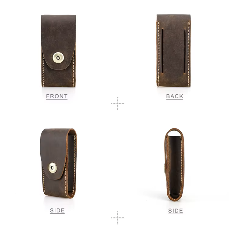 Handmade Leather Belt Pouch – Vintage EDC Multitool & Pocket Knife Sheath