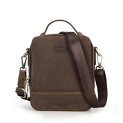 Men’s Genuine Leather Crossbody Sling Bag - Stylish Phone Holder with Card & Pen Slots