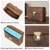 Premium Leather Bible Bag, Durable Sleeve Style, Elegant Gift Option