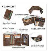 Men’s Trifold Genuine Leather Wallet