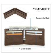 Men's Ultra-Thin Leather Bifold Wallet