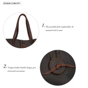 Elegant Women's Shoulder Tote Bag - Luxury Handmade Leather Handbag