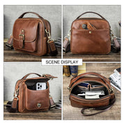 Classic Vintage Leather Shoulder Bag for Men, Premium Crossbody Messenger