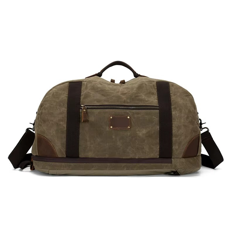 Men’s Canvas Weekender Duffel Bag, Large Capacity Travel Tote Bag