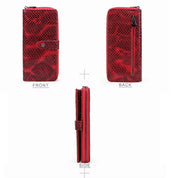 Snake Skin Leather RFID Women Wallet