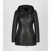 Women's Handmade Puffer Leather Jacket