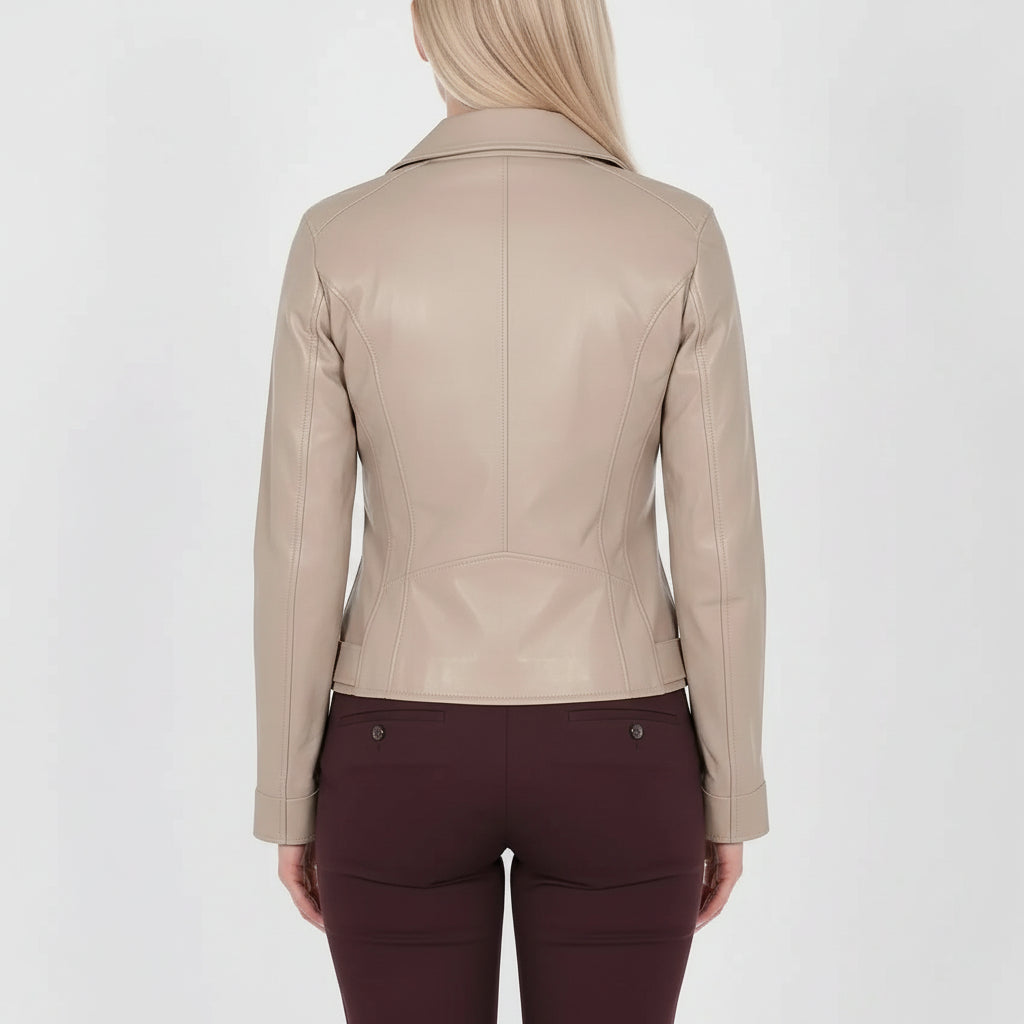 Women's Handmade Moto Leather Jacket
