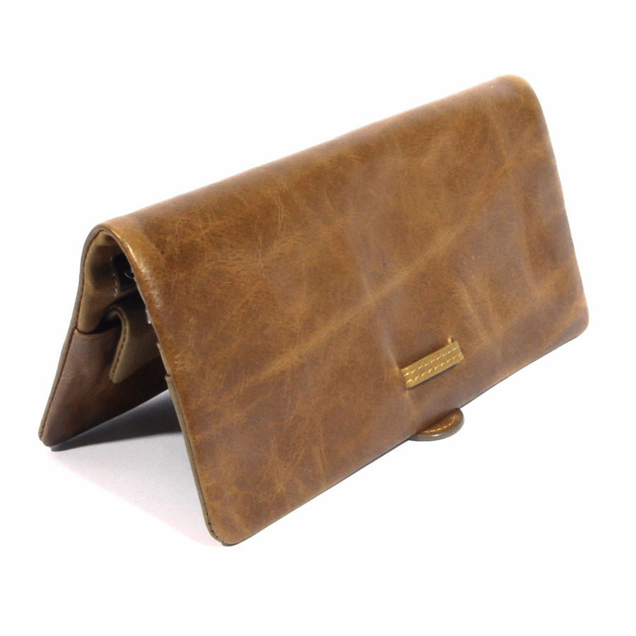 Handmade Unisex Distressed Full Grain Leather Continental Wallet