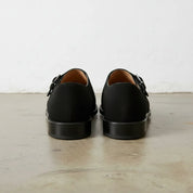 Men's Handmade Suede Double Monk Strap Dress Shoes