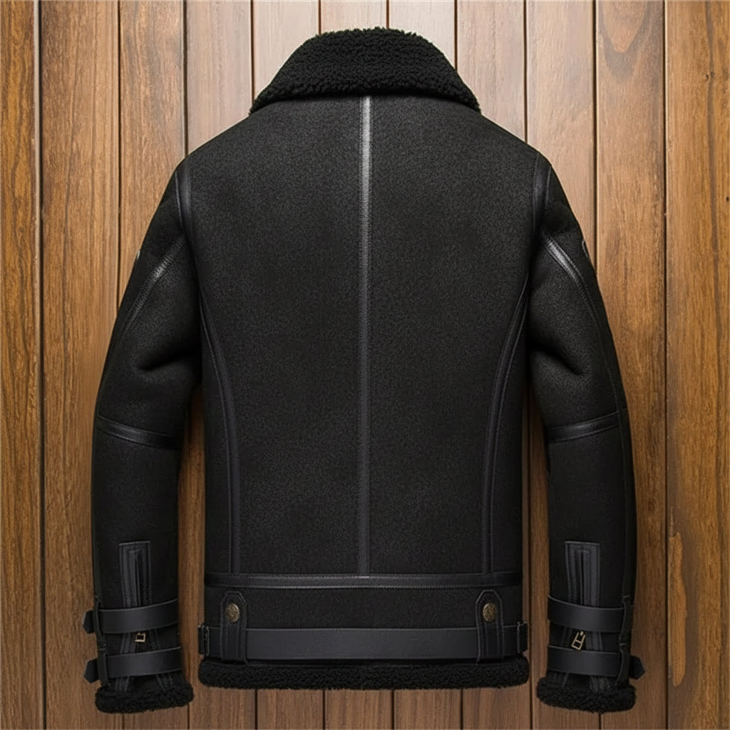 Handmade Men Black Suede Leather Jacket , Motorcycle Fashion Jacket