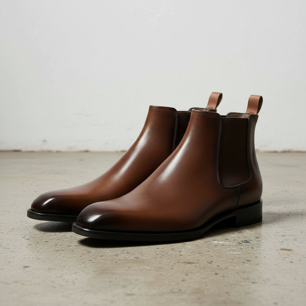 Handmade Brown Chelsea Boots