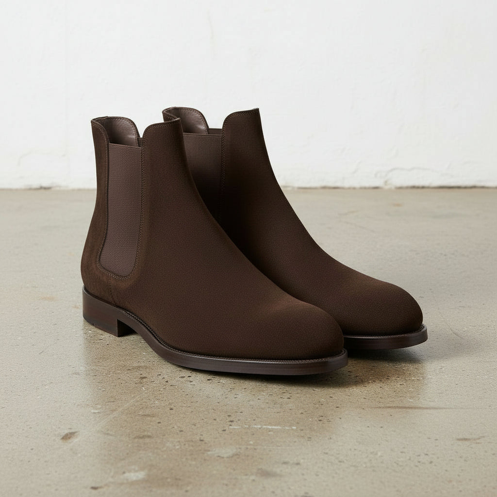 Handmade Suede Chelsea Ankle Boots