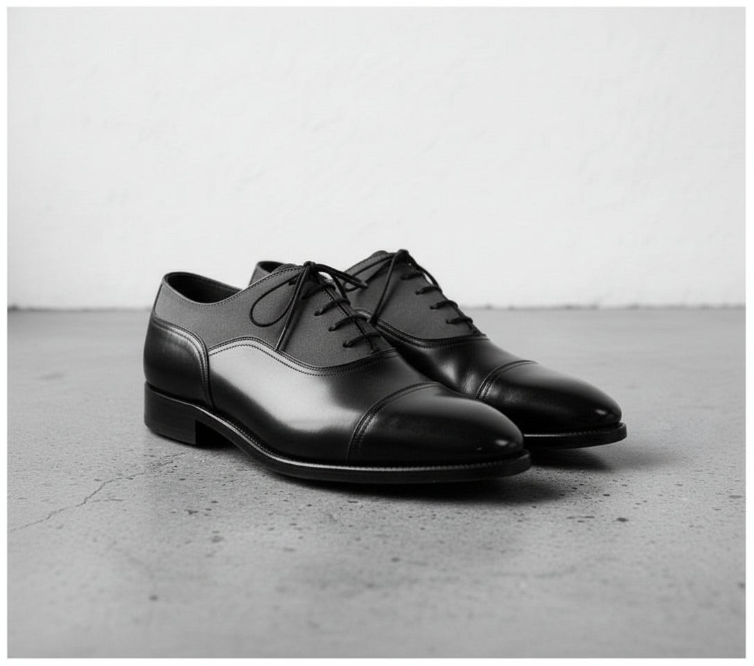 Men's Two Tone Handmade Formal Dress Shoes