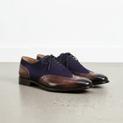 Handcrafted Two-tone Formal Wingtip Shoes