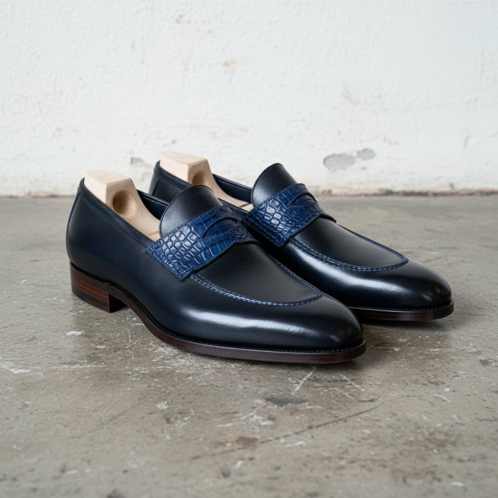 Handmade Mens Two tone Leather shoes moccasins Loafer, Men leather shoes