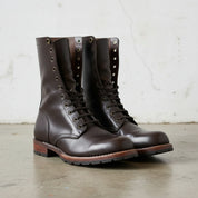 Handcrafted Men's  Leather Lace-Up Ankle Combat Boots