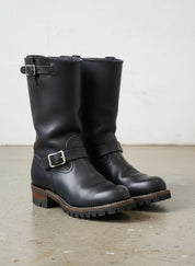 Rider Boots for Men, Handmade Men's Black Biker Leather Boots