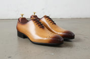 Handcrafted Men's Brown Brogue Shoes