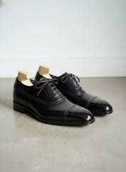 Handcrafted Men's Black Brogue Oxford Dress Shoes