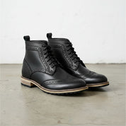 Handcrafted Men's Classic Lace-Up Full Grain Leather Boots