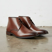Handcrafted High Ankle Men's Leather Chukka Boots