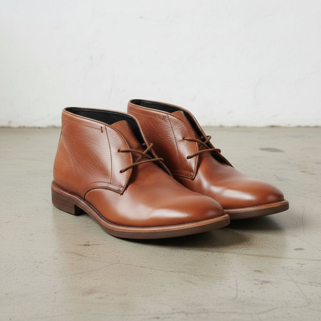 Handmade Men's Classic Dress Boots in Premium Cow Leather
