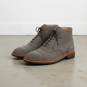 Handcrafted Men's Gray Suede Dress Boots