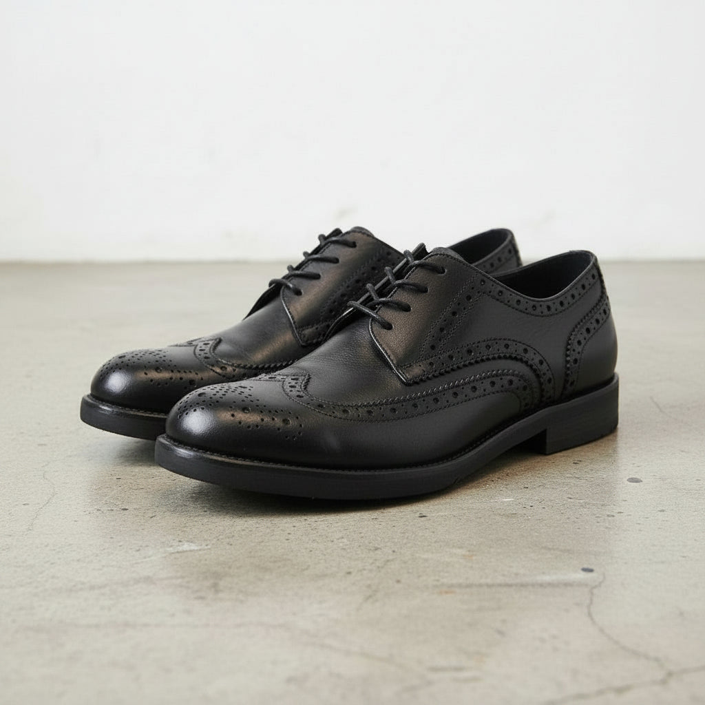 Handmade Men's Leather Wingtip Brogues