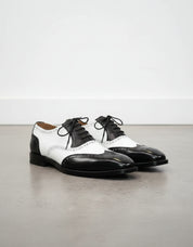 Handmade Men Spectators Shoes, Men Two Tone Wingtips Leather Dress Shoes