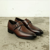 Handmade Men's Brown Leather Dress Shoes, Brown Leather Formal Shoes for Men