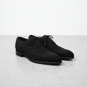 Handcrafted Black Suede Wingtip Men's Shoes