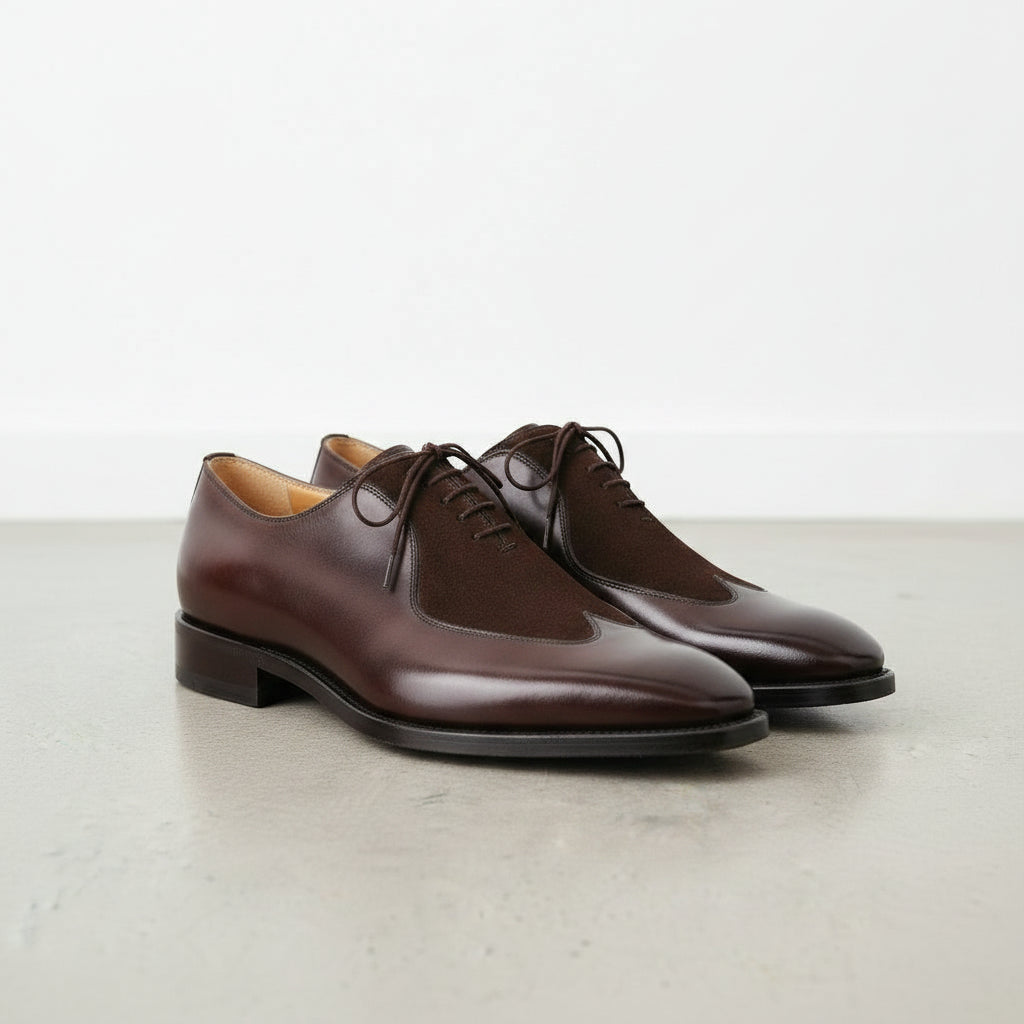Handmade Men Two Tone Shoes, Wing Tip Shoes, Dress Shoes, Mens Shoes