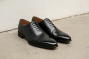 Handcrafted Men's Black Leather Oxford Shoes
