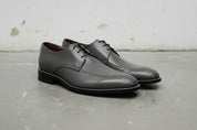 Men's Gray Leather Derby Dress Shoes