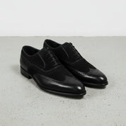 Handmade Two-tone Wingtip Dress Shoes for Men