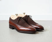 Handmade Men Wing Tip Brown Formal Shoes, Brown Dress Shoes