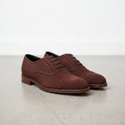 Handcrafted Men's Brown Suede Brogue Dress Shoes